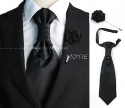 Newest Men's Soild Color Tie Brooch Set Red Ajustable NeckTie Luxury Gemstone Brooch Classic Suit Tuxedo Groom Wedding Accessory