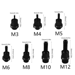 1/6Pcs Hand Rivet Nut Gun Head Nuts Rivet Nut Tool Manual Riveter Tool Accessory for Nuts M3 M4 M5 M6 M8 M10 Simple Installation