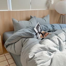 100% Cotton Yarn-dyed Duvet Cover Set or Single Quilt Covers Skin-friendly Breathable Blanket Cover Soft Plaid Comforter Cover