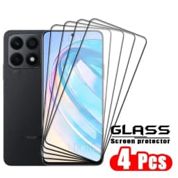 4/3/2/1Pcs For Honor X8A Glass Huawei Honor X8A Tempered Glass Protective 9H Full Cover Glue Screen Protector Huawei Honor X8A