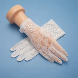 Women's Summer UV Resistant Ice Thin Driving and Cycling Touch Screen Anti Slip Breathable Short Sunscreen Lace Gloves