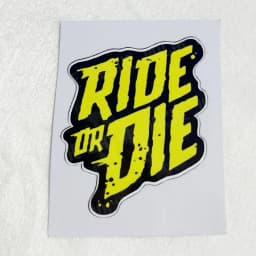 1PC RIDE or DIE Bicycle Frame Stickers DIY Mountain Bike Waterproof Vinyl Decals for Bicycle Decorative Motorcycle Trims