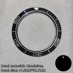41.5mm Sloping Ceramic/Aluminum Luminous Bezel Insert For 43mm Case Watch Accessories Inner Diameter 32.7mm Bezel Accessories