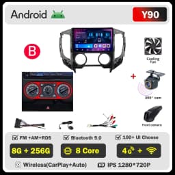 Android Autoradio For Mitsubishi Pajero Sport 3 L200 5 Triton 3 2015- 2019 Car Radio Carplay GPS Navigation Stereo Player WIFI