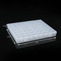 1Pcs 56 Grids Diamond Art Bead Organizer Box Compact & Portable Clear Plastic Case for Jewelry & Gems Storage and Organizing