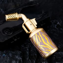 JOBON Creative Shape Cigar Lighter Blow Torch Windproof Locking Blue Flame Rotor Design UV Transfer Printing Craft Gifts