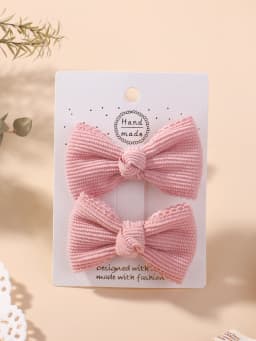 2pcs/set Cute Cotton Plaid Hair Bows Clip for Baby Girls Summer Colorful Print Flower Hairpin Barrette Headwear Hair Accessories