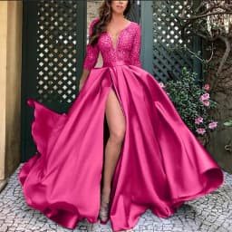 Spring And Summer Women's Lace Sequins Sexy Long Dress Trailing Banquet Evening Dress