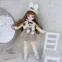 30cm Kawaii BJD Doll Girl 6 Points Joint Movable Doll with Fashion Clothes Soft Hair Dress Up Girl Toys Birthday Gift Doll New