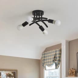 Retro-Style Wrought Iron Pipe Pendant Light, Industrial Art Pendant Lamp for Modern Living Room and Bedroom Lighting Decor