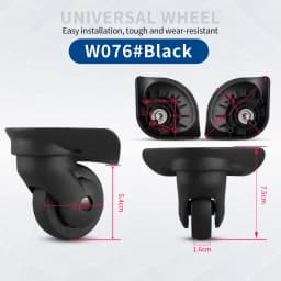 Hongsheng Suitcase Universal Wheel Trolley Case Wheel Accessories Password Travel Mute Universal Wheel Repair and Replacement