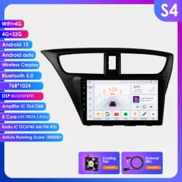 2Din Android13 Car Radio For Honda Civic 9 FK FB 2012-2017 wireless carplay Intelligent Screen 2din autoradio DSP 4G 360Camera