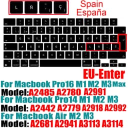 Compatible Keyboard Cover for 2022 MacBook Air 13.6 M2 A2681/2021 2023 MacBook Pro14 16 M1 A2442 A2485 A2779 A2780 with Touch ID