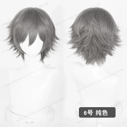Anime Upgraded 32cm Short Flipped Ends Cosplay Wig Green Blue Purple Pink Man Women Heat Resistant Synthetic Hair