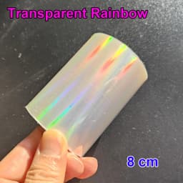 Holographic Foil Plain Transparent Foil Hot Stamping On Paper or Plastic 8cm X 120m/Lot DIY Package Box
