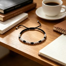 La Monada 14-22 Silver Bead Black Thread For Hand 999 Sterling Silver Bracelet Thread String Rope Bracelets For Women Silver 925