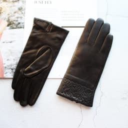 Women's Winter Thickened Sheepskin Gloves Lamb Fur Lining Leather Warm Fashion Motorcycle Riding Gloves Cold-Resistant Driving G