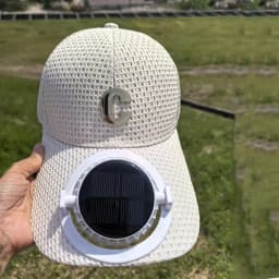 New Solar-Powered Charging Fan Cap Summer Extended Brim Mesh Breathable UV Protection Outdoor Hat Sun-Protective Baseball Cap
