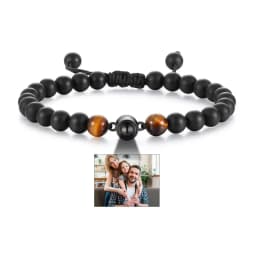 Beaded Personalized Photo Projection Bracelet Custom Photo Dog Paw Bracelet Pet Photo Necklace Cat PawPendant Commemorative Gift