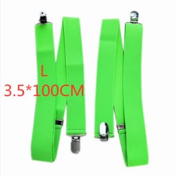 3.5 cm Wide Solid Color No Cross Suspenders Men 4 Strong Clips Women Suspender For wedding Party Trouser Braces