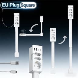 4 Styles Electrical Outlet Extender Plug Wall Outlet Extender Extendable Wall Socket Rotatable Folding Portable Power Socket