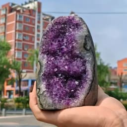 Natural Amethyst Crystal Cluster Healing Crystal Display Piece Purple Crystal Grid Therapeutic Crystal Decoration