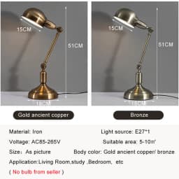 American Style Retro Light Luxury Eye Care Table Lamp Creative Learning Desk Lamp European Style Living Room Bedroom BedsideLamp