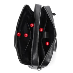 Double Zipper Men Bags Genuine Leather Men Briefcase Bag Business Leather Laptop Bag Shoulder Fashion Office Male Handbag Large