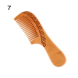 1PC Natural Peach Wood Handcrafted Fine Tooth Comb Anti-Static Head Massage Hairbrush Classic Comb Hair Styling Hair Care Tool