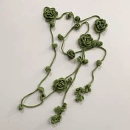Temperament Rose Handmade Waist Chain Women's Elegant Versatile Crochet Flower Long Necklace Decorative Skirt Belt Accessories