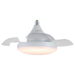 JOYINLED Ceiling Fan with Lighting and Remote Control, Hidden Retractable Blades, Quiet Fan Light, 3 Speeds and Dimmable,White