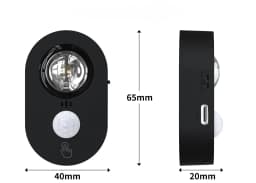 USB Human Body Sensor Led Lamp 3000K-6000K Rechargeable Lights Remote Control For Kitchen Cabinet Wardrobe Bedroom Decoration