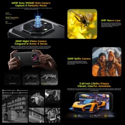 Ulefone Armor X32 Pro 5G Rugged Phone 8GB+256GB 6.56'' Android 14 Night Camera 64MP 6050mAh Dimensity 6300 NFC Smartphone