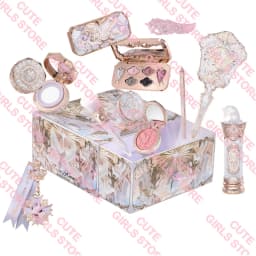 Flower Knows Knight Unicorn Collection Mini All-In Gift Set- with Lipstick, Blush, Eyeshadow, Powder, Lip Liner, Mirror & Tools