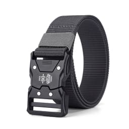 Men's Tactical Belt Canvas Woven Breathable Belt Durable Outdoor Belt, Casual Comfortable Jeans Belt for Male