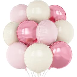 20/10/5Pcs Metallic Round Foil Balloons 18inch Rose Gold Silver Round Balloons Helium Air Globos for Birthday Wedding Xmas Decor
