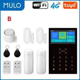 MULO 4G alarm Tuya Smart Home Alarm System WIFI GSM 4.3 inch Temperature Humidity Display PG-109 For Alexa & Google Burglar Home
