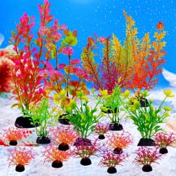 18PC Fish Tank Simulation Plant Aquarium Artificial Decor Plants Ornament Water Grass Fish Bowl Plastic Decoration
