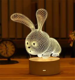 3D Visual Illusion Night Light Visual Creative LED Desk Lamp Changes USB Powered Gift for Kids