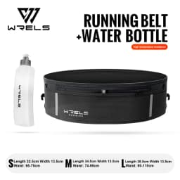 WRELS Waist Bag Invisible Elastic Running Belt Multi-Function Fanny Pack Waterproof Close-Fitting Marathon Waist Belt Bag