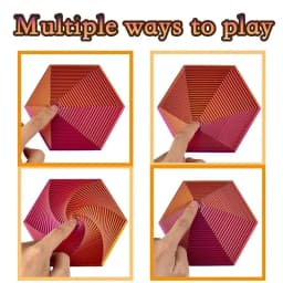 3D Printed Fractal Fidget Hexagon 7cm Portable Playing Sensory Anti-stress Toy Desktop Ornament Kid Toy Visual Gifts Mystery Box
