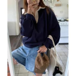 American Style Oversize Striped Sweatshirt Women's Loose Long Sleeve Autumn New Lazy Style Versatile Outerwear Neck