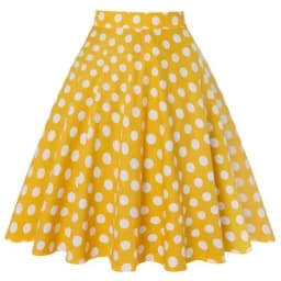 Small Red Polka Dot Cotton Womens Sexy Midi Summer Skirt Pin Up  High Waist Retro Vintage Rockabilly 50s Women Skirt