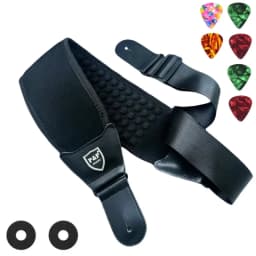 P&P Comfortable 3D Sponge Guitar Strap Set 9pcs,Breathable Belt for Acoustic Electric Bass Guitar,Strap Locks for Stage&Practice