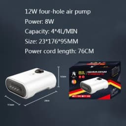 Ultra Silent Aquarium Air Pump Air Compressor Oxygen Airpump Single & Double Outlet 110-240V Adjustable Air Volume Water Pump