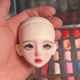 In Stock Hand Painted 1/6 Bjd Doll Head Finished Makeup Mjd Replacement Head, Removable Eyeballs Doll Parts