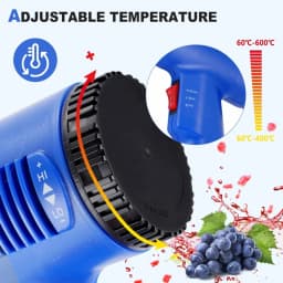 Portable PVC Capsule Heat Shrinker, Adjustable Handheld Heat Shrink Gun Wine Bottle Wrap Machine,Shrinking Sealing Machine