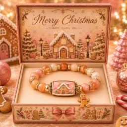 2026 Limited Edition Christmas Magic Collection Bracelet for Women Girls, Stretch Beaded Bracelets Stocking Charms, Jewelry Gift
