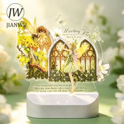 JIANWU Vintage Flower Elf Character Landscape Material Collage Scrapbooking PET Sticker Creative DIY Journal Stationery