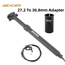 ZOOM Bicycle Dropper Seatpost 27.2-33.9MM Internal Routing 80mm Travel For MTB Gravel/Road Bikes Winter Cycling Accessories